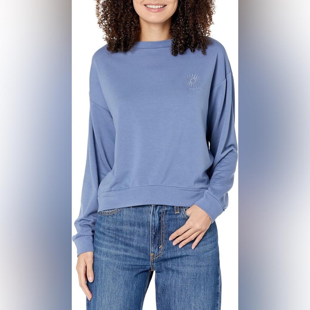 Roxy Blue Crew Sweater Size M